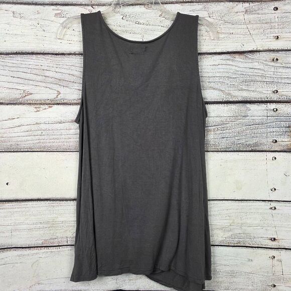 Maurices 24/7 Gray Knot Hem Sleeveless Top Eyelet XL - Picture 4 of 7